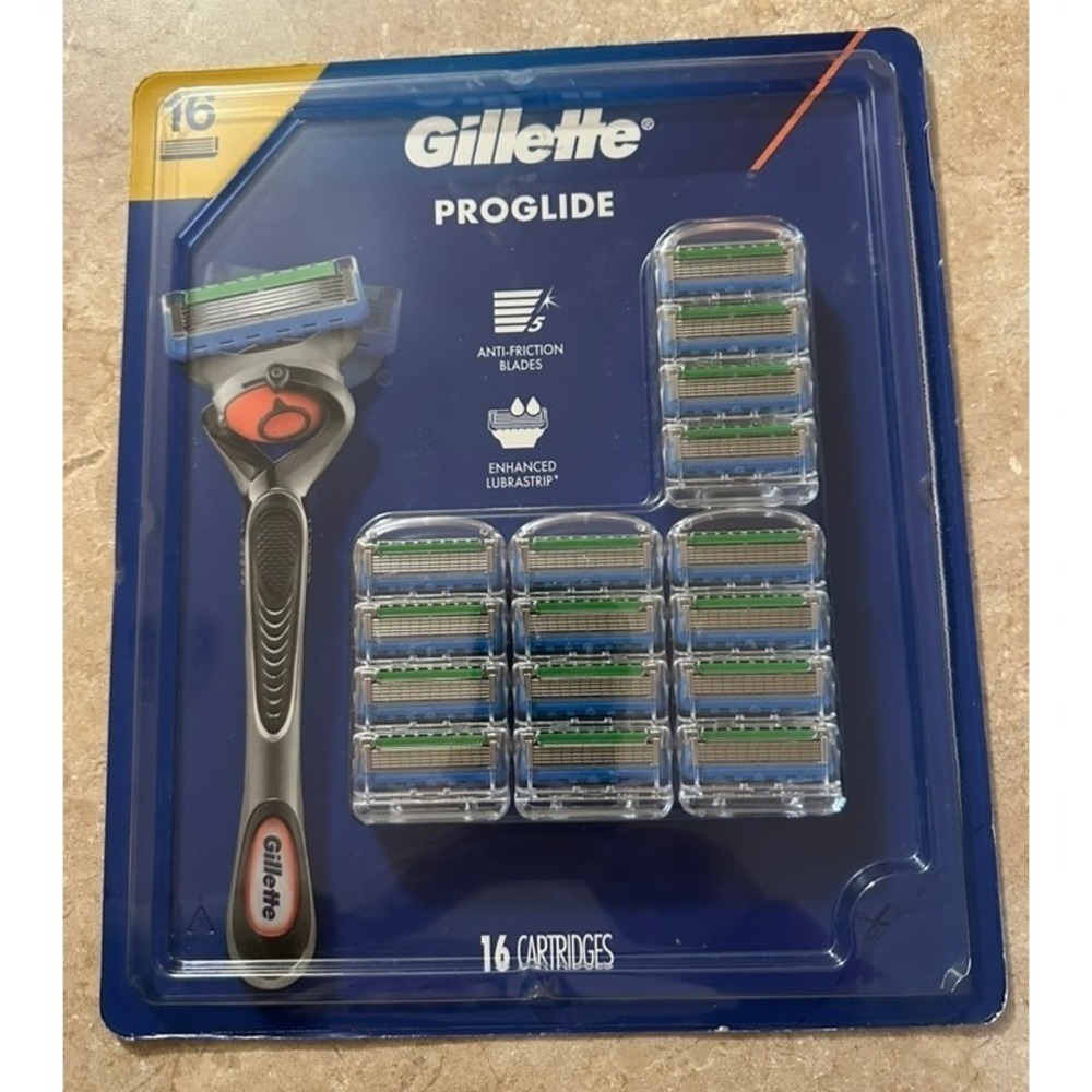 Gillette ProGlide Men's Razor Blade Refills 16 Count 5 Anti-Friction Blades NIP